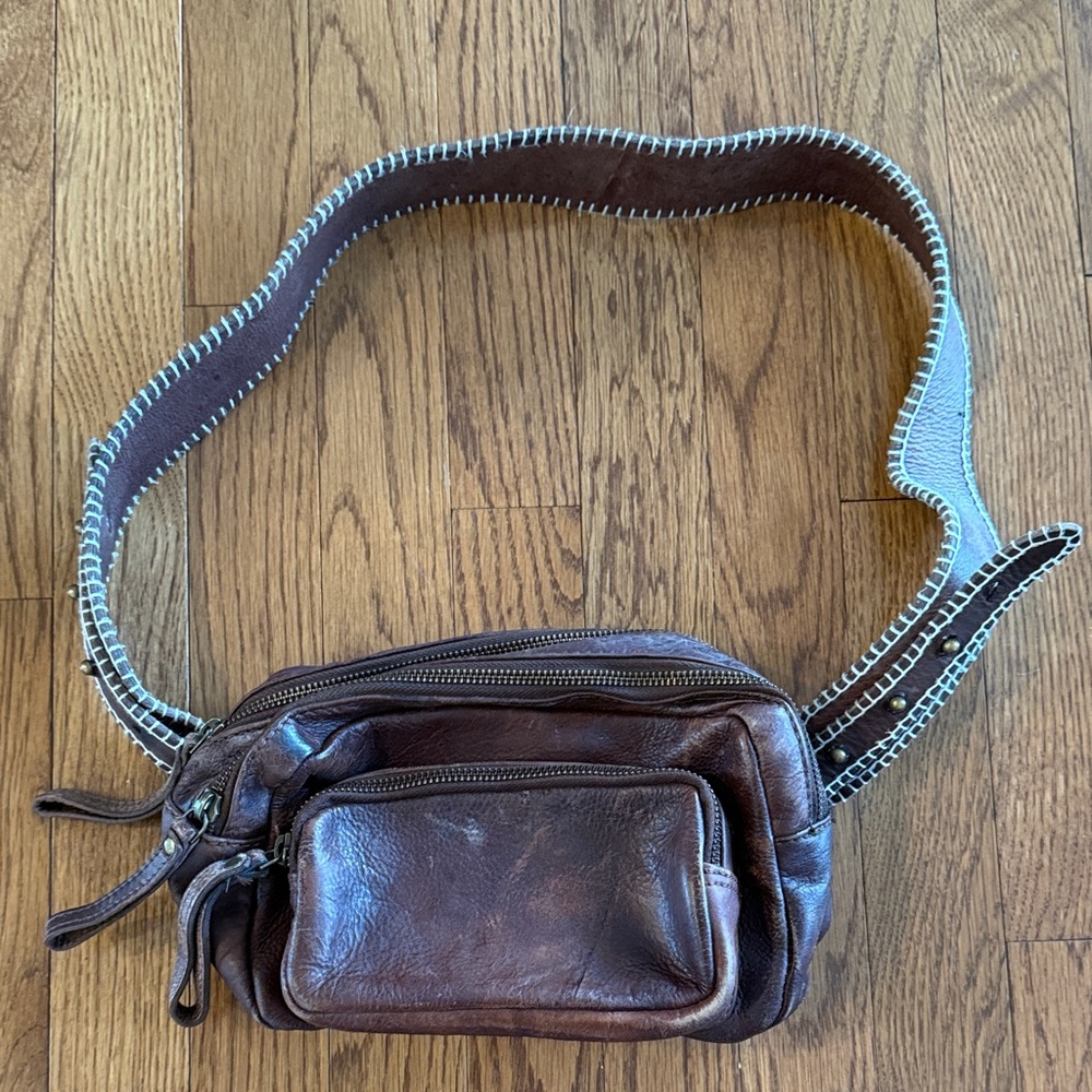 Free People Genuine Leather Sling Bag